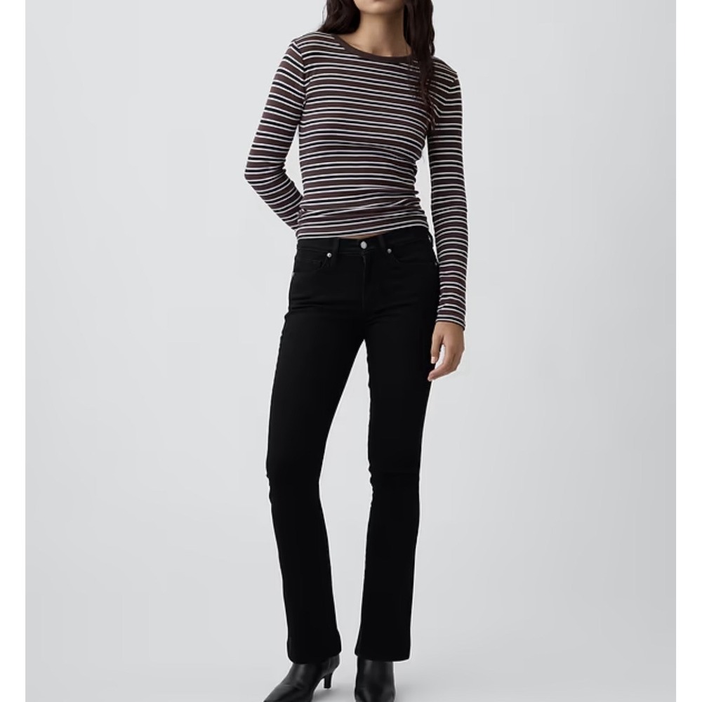 Gap Jeans Womens Sz 10 R Baby Bootcut Black Dark Wash Normcore Cute Trendy